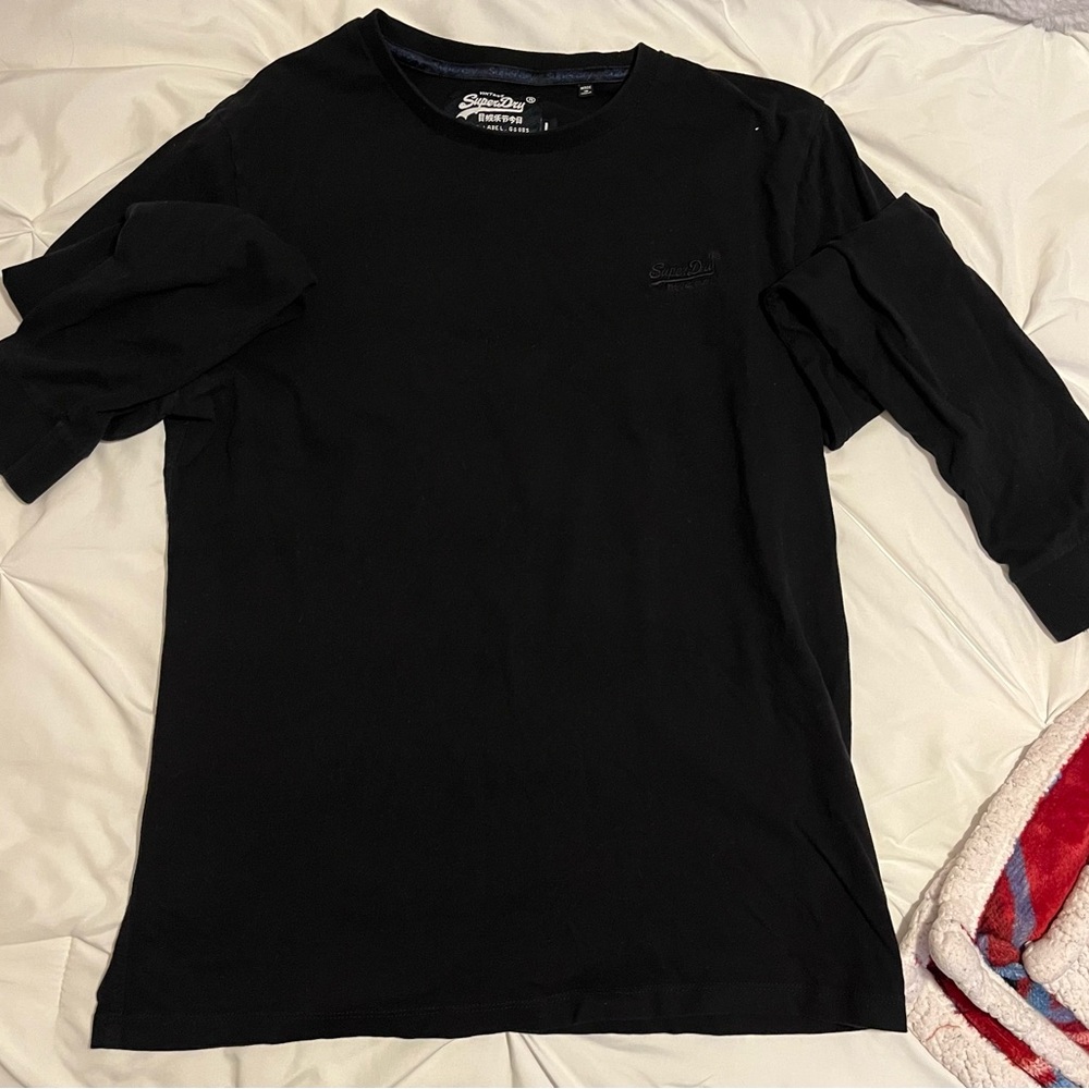 Superdry Men's Long Sleeve Black Tee